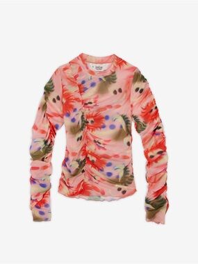 Brain Dead Women's Fuzzy Friends Hyper Mesh Long Sleeve Top